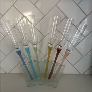 Vintage 80’s Champagne Flute Set